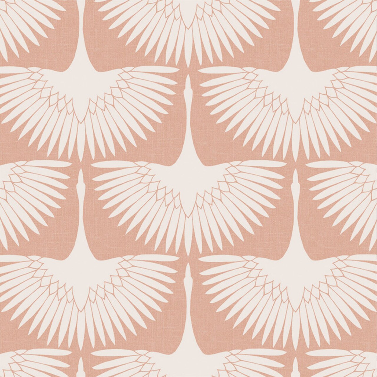 Tempaper Feather Flock by Genevieve Gorder Peel and Stick Wallpaper Sahara Blush